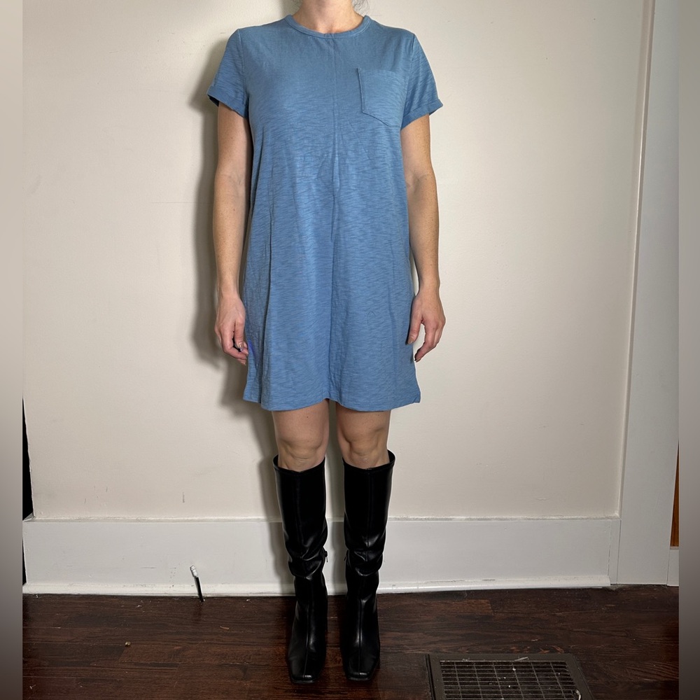 Gap Blue 100% Cotton Shirt Dress Size M NWT